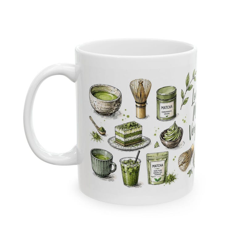 Lovin' This Matcha Very Matcha Mug, Matcha Lover Mug, Matcha Cup, Gift Matcha Lover, Gift for Her, Tea Lover Mug, Aesthetic Matcha Mug, 11oz image 5