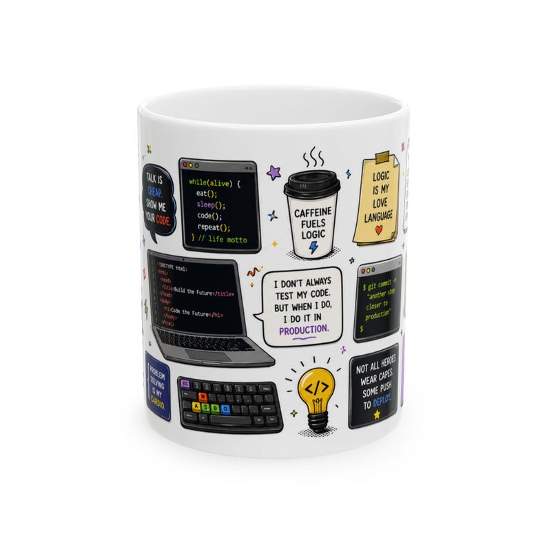 Code Build Solve Repeat Mug, Programmer Gift, Computer Science Coffee Cup image 3