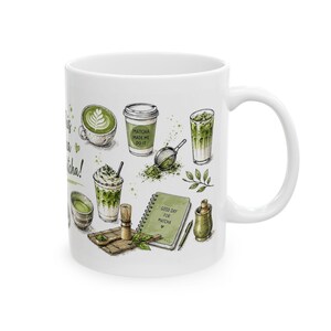 Lovin' This Matcha Very Matcha Mug, Matcha Lover Mug, Matcha Cup, Gift Matcha Lover, Gift for Her, Tea Lover Mug, Aesthetic Matcha Mug, 11oz image 6