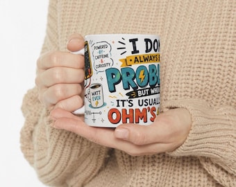 Engineer Mug, 11 Oz Ceramic Coffee Cup with Electrical Humor