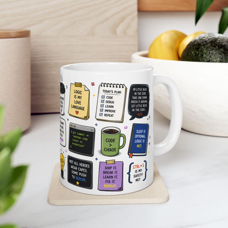 Code Build Solve Repeat Mug, Programmer Gift, Computer Science Coffee Cup image 4