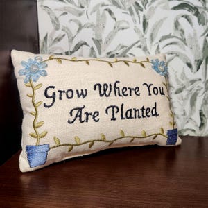 Vintage Embroidery Plant Pillow