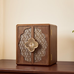Portagioie in legno con 5 cassetti, organizer per gioielli fatto a mano personalizzato, portagioie, regalo personalizzato per lei, regalo di nozze unico