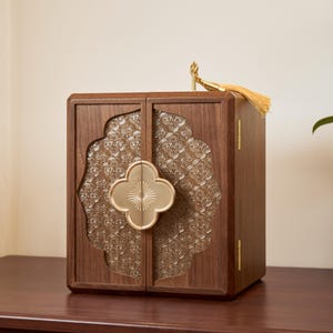 Lockable Large Jewelry Box with 5 Layers, Custom Wooden Jewelry Organizer, Earrings Rings Necklaces Watches Bracelets Storage, gift for her