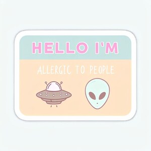 Allergic to Humans Stickers
