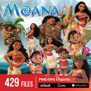 Pacote de Cliparts PNG de Personagens do Roblox Inspirados na Moana | Download Digital | PNGs Instantâneos para Camisetas, Topos de Bolo, Decorações de Aniversário e DIY