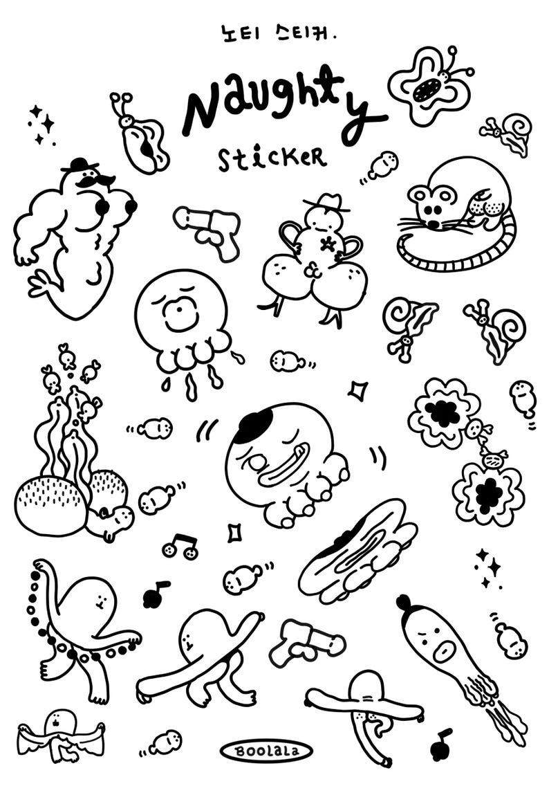 Funny Naughty Animal Sticker Pack – Waterproof Vinyl Decals image 1
