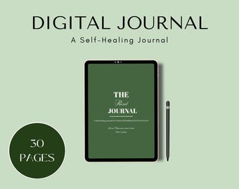 Självbyggande digital dagbok | Återställningsplanerare för kvinnor | Läkning, egenmakt, självutveckling | Canva utskrivbar PDF