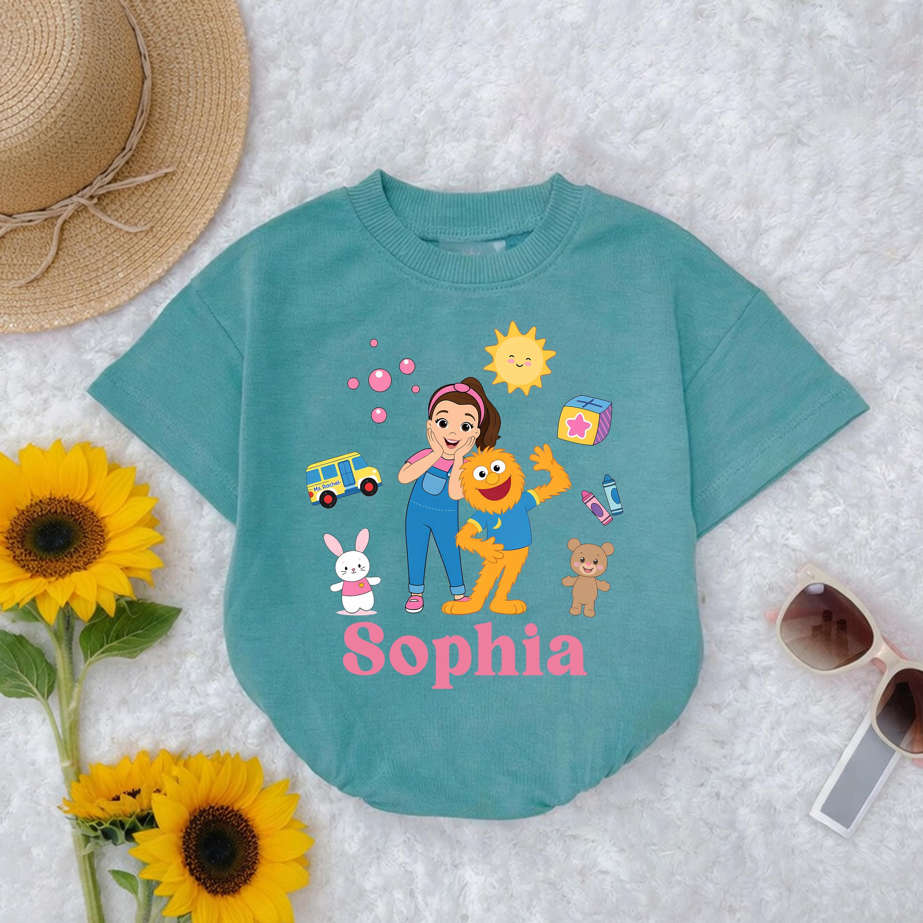 Custom Sophia Ms Rachel Baby Romper, Personalized Learning Girl Toddler ...