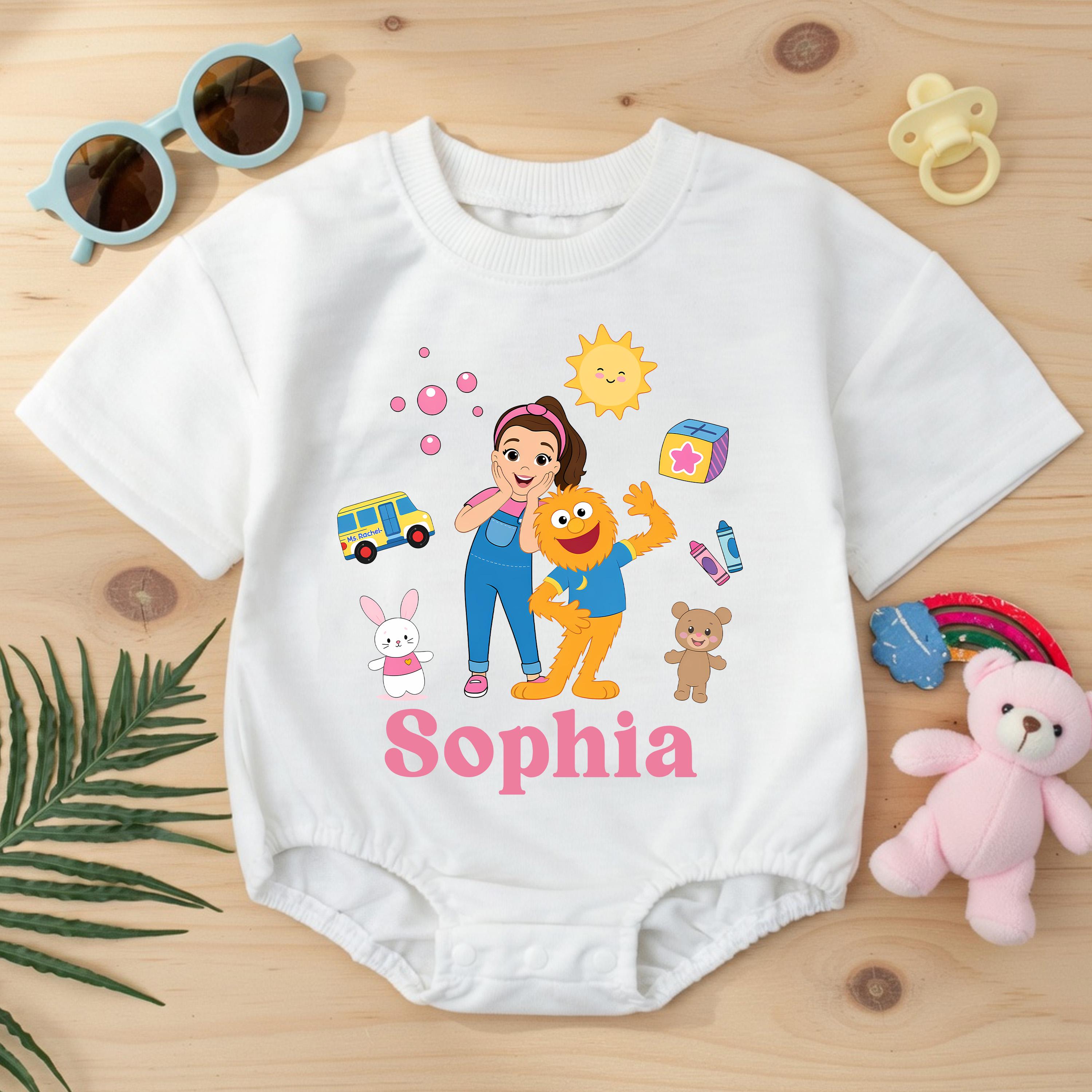 Custom Sophia Ms Rachel Baby Romper, Personalized Learning Girl Toddler ...