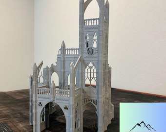 28mm Gothic Auditorium Ruins: Wargaming terrain, Grimdark Scenery