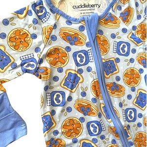 Blueberry Jam Bamboo Baby Sleeper: Dual Zipper Footie Pajamas image 2