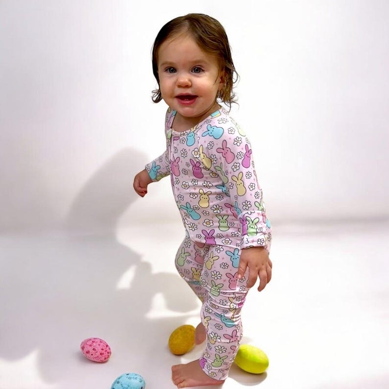 Osterhasen Bambus Baby Schläfer: Wandelbaren Footie Schlafanzug Bild 4