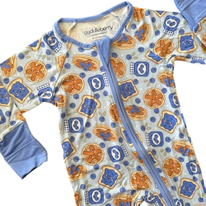 Blueberry Jam Bamboo Baby Sleeper: Dual Zipper Footie Pajamas image 5