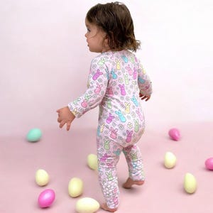 Osterhasen Bambus Baby Schläfer: Wandelbaren Footie Schlafanzug Bild 1