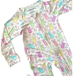 Osterhasen Bambus Baby Schläfer: Wandelbaren Footie Schlafanzug Bild 5