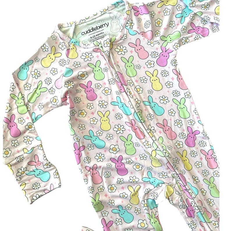 Osterhasen Bambus Baby Schläfer: Wandelbaren Footie Schlafanzug Bild 5