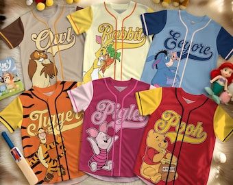 Maillot de baseball personnalisé Winnie l'ourson, cadeau du monde pour les fans
