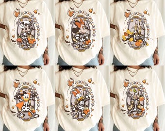 Vintage  Halloween Characters Shirts, Mickey And Friends Halloween Shirt, Halloween Party Shirts,  Family Halloween Shirts