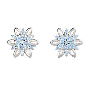 Christmas Snowflake Earrings, Sterling Silver Stud Earrings Gift for Women, Christmas Jewelry Ideas for Women