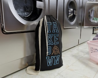 Takedown Wrestling Drawstring Laundry Bag | Wrestling Gear Pouch, Sport Mesh Sack