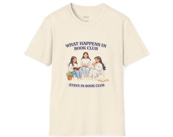 Wat er in de boekenclub gebeurt, blijft in de boekenclub T-shirt | Reading Club T-shirt met print