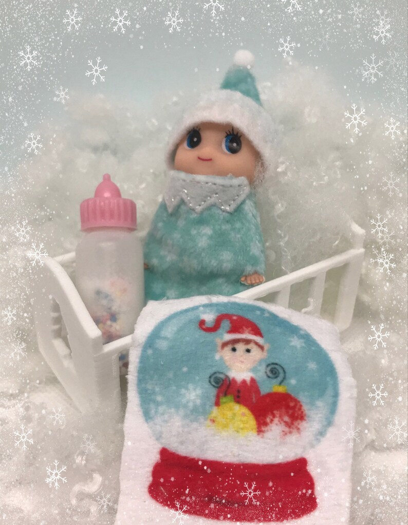 Elf Baby in Crib Elf Baby Elf Doll Elf Accessory Elf Etsy