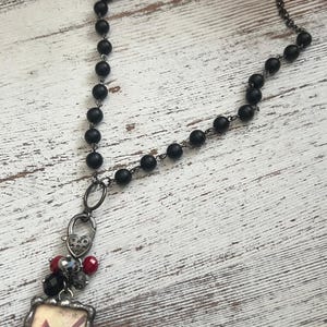 Soldered jewelry, soldered glass, beaded jewelry, CHOKER necklaces, necklace, stackable jewelry, cardinals, soldered pendants