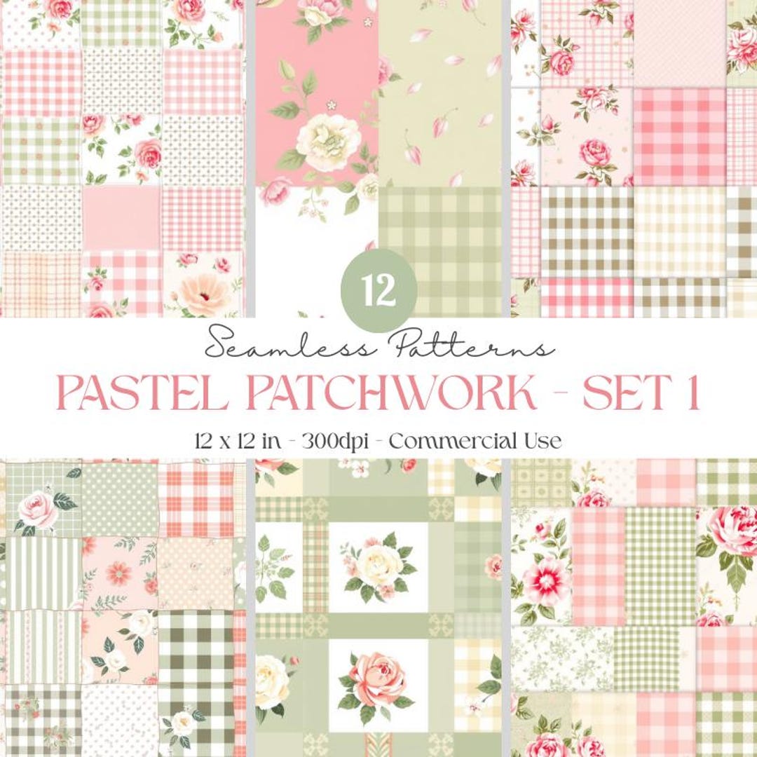 Shabby Chic Quilt Digital Seamless Pattern, Digital Paper Seamless ...