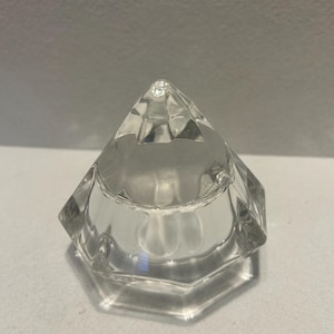 Clear Faceted Crystal Diamond Paperweight – Elegant Desk Decor or Gift