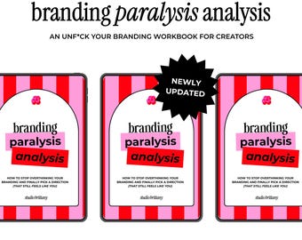 Cuaderno de trabajo para superar la parálisis por marca para creadores / Encuentra tu nicho Define tu marca (PDF) / Guía para emprendedores individuales