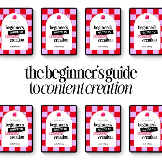 Beginner Content Creator Guide | Social Media Strategy for New Creators | Content Planning PDF Workbook