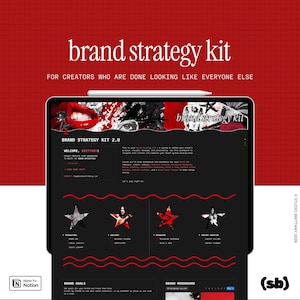 Brand Strategy Kit Notion Template: Branding + Identity Workbook for Creators & Entrepreneurs
