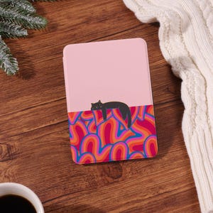 Wave Cat Personalized Case for Kindle/Paperwhite/Kobo,Kindle 10/11/12th,2024 Kindle,Paperwhite 10/11/12th 6'' 6.8'',Colorsoft,Kobo Clara