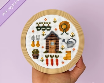 Mini Spring Cross Stitch Pattern PDF – Cute Circle Sampler With 8 Tiny ...