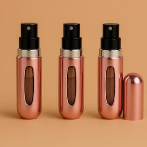 Set of 3 – 5 ml Refillable Travel Perfume Atomizers, Portable Mini Spray Bottles