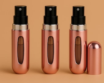Set of 3 – 5 ml Refillable Travel Perfume Atomizers, Portable Mini Spray Bottles