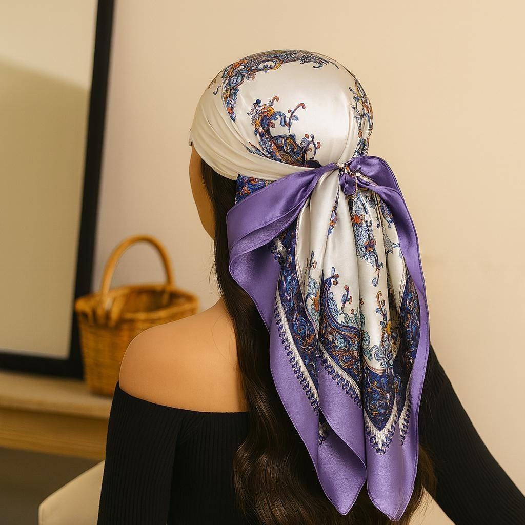 Satin Scarf Styles Fashion Silk Head Scarves Satin Scarf Custom