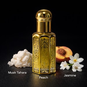Exotic Musk Perfume Oil, Attar, Peach, Musk Tahara Alcohol-Free, Vegan