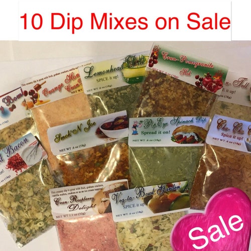 10 Dip Mixes 20% off YOU PICK the FLAVORS Handcrafted High - Etsy
