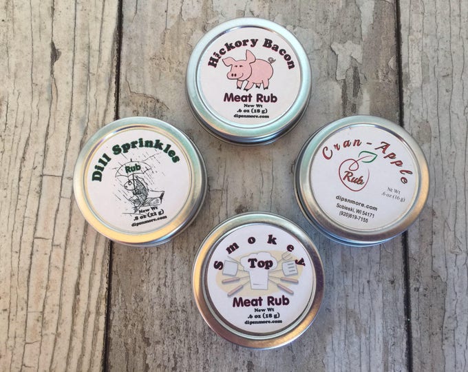 4 Rubs for Grilling, Get Together Gift, Seasonings, Meat Rubs, All