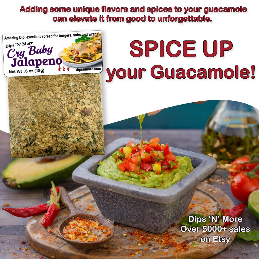 Gourmet Dip Mixes, Guacamole Dip, Seasoning, Dry Rub, Party Dip, Dry ...