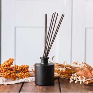 Set de difusor de varillas Forest Reed / Fragancia para el hogar de pino, abeto, cedro y hoja perenne / Aroma boscoso para la habitación / Decoración de cabaña / Regalo de inauguración de casa inspirado en la naturaleza