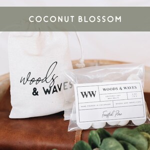 Coconut Blossom Wax Melts Coconut Soy Melts Floral Mandarin Scent Paraben Free Gift for Her Sweet Fresh Clean Tropical Fragrance
