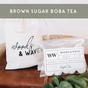Brown Sugar Boba Tea Wax Melts Coconut Soy Melts Sweet Foodie Scent Paraben Free Melts Gift for Her Cozy Dessert Fragrance No Flame Tea Gift