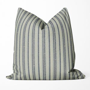 Peter Dunham - Majorelle in Ocean- Blue Pillow Cover, Striped Pillow Cover,Outdoor Fabric, Designer Throw Pillow, 20x20, 22x22, 12x20