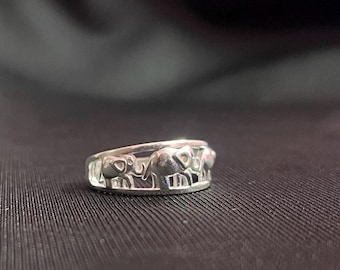 Silver Ring Elephant Ring, 925 Sterling Silver Ring, Handmade Jewelry Ring, Statement Ring Jewelry, Unique Gift for Her, Women's Day Jewelry