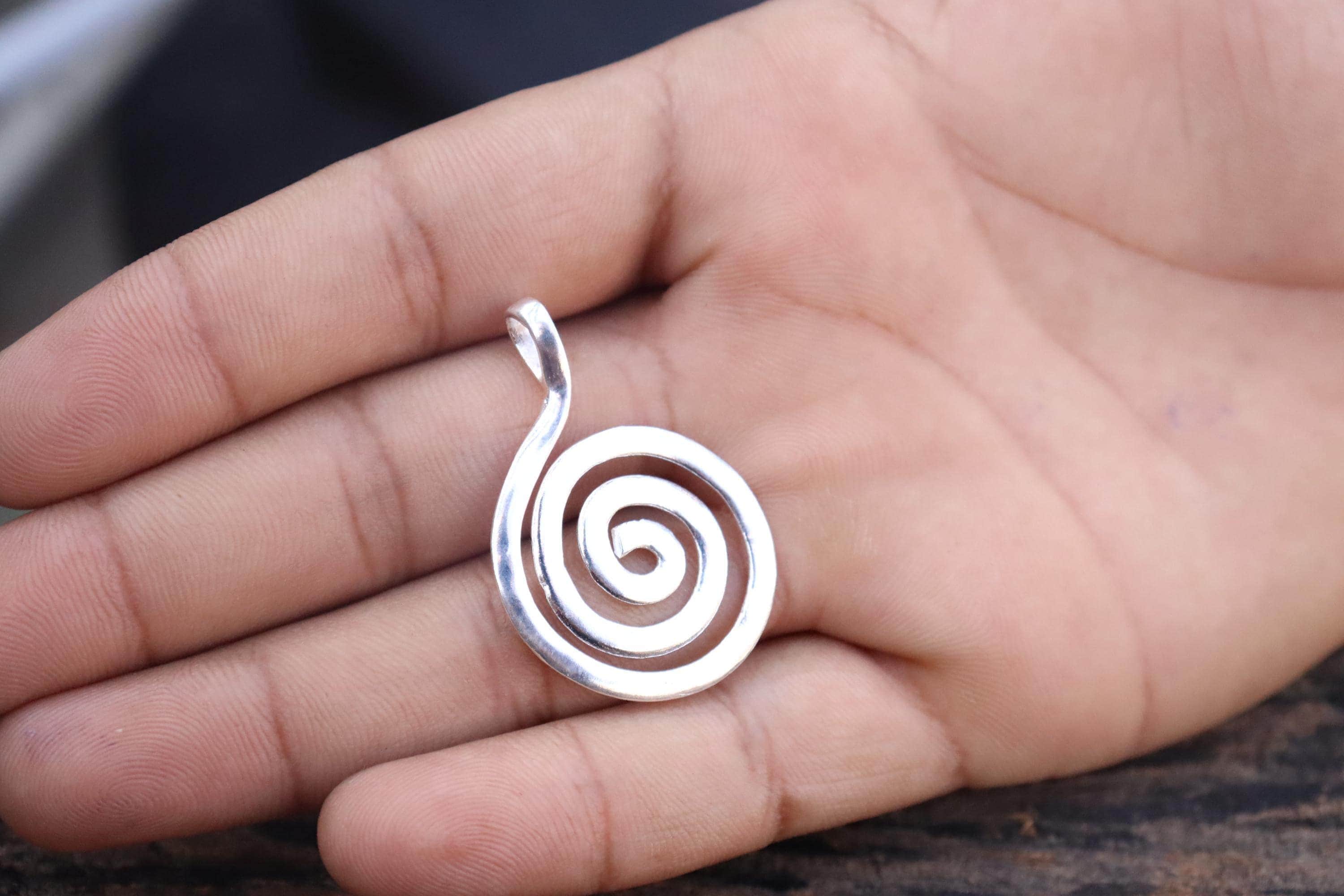 Collier Pendentif Spirale En Cristal (zircon) Avec Chaîne Argent Massif 925 - Certificat Inclus