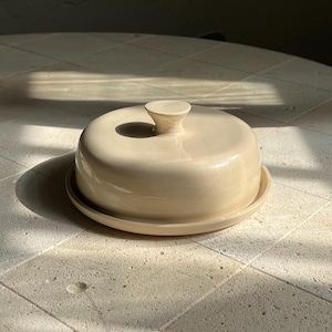 Handmade ceramic stoneware butter dish
