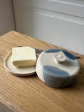 Handmade ceramic stoneware butter dish